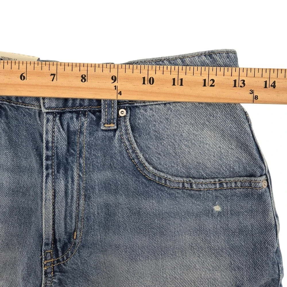 Cotton On Original Cut Off Shorts 26 Blue Distressed High Rise Boho Summer Beach